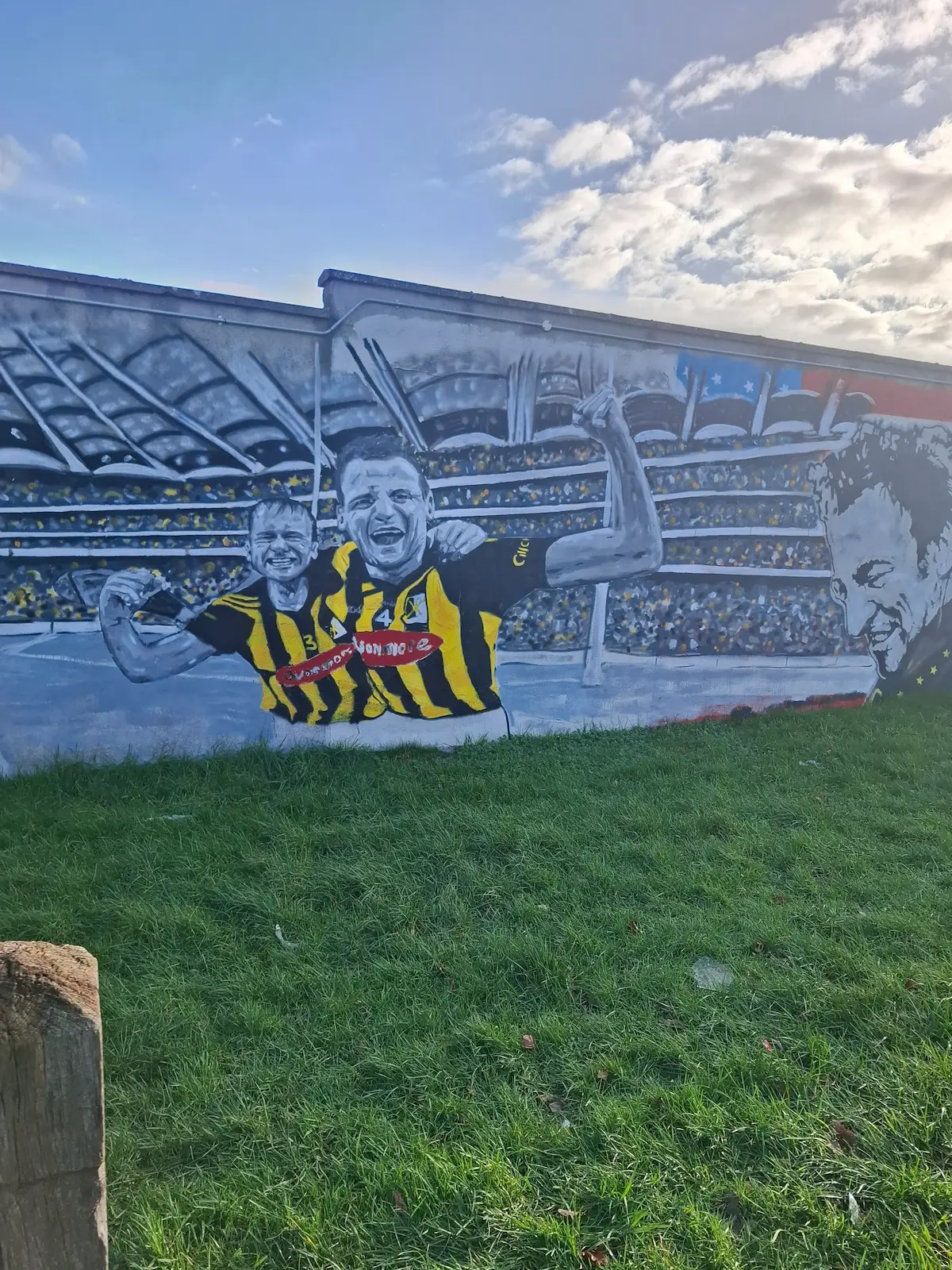Hurling wall of fame celebrating Kilkenny's greatest players and GAA history