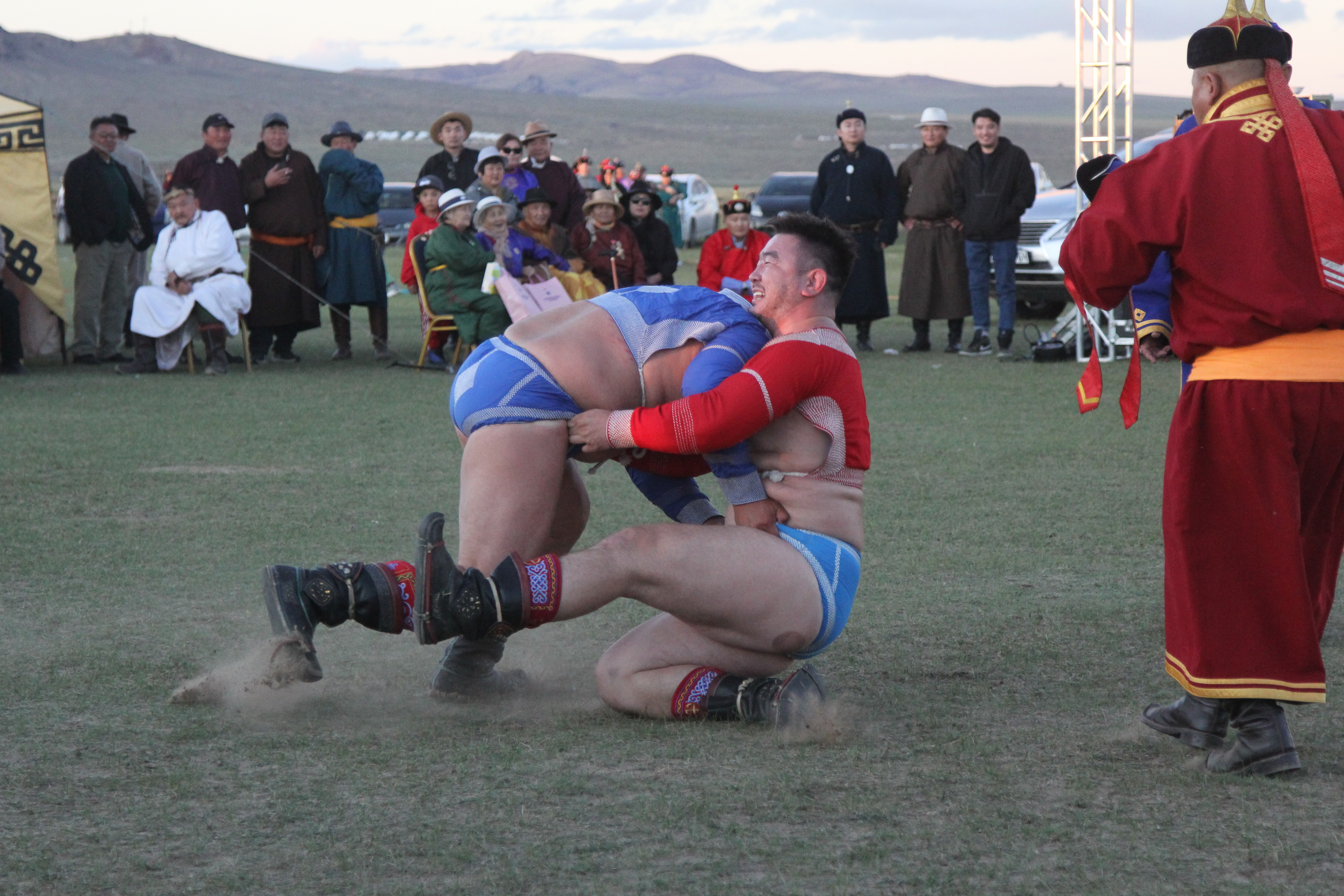 Horse racing at the Naadam Festival in Mongolia