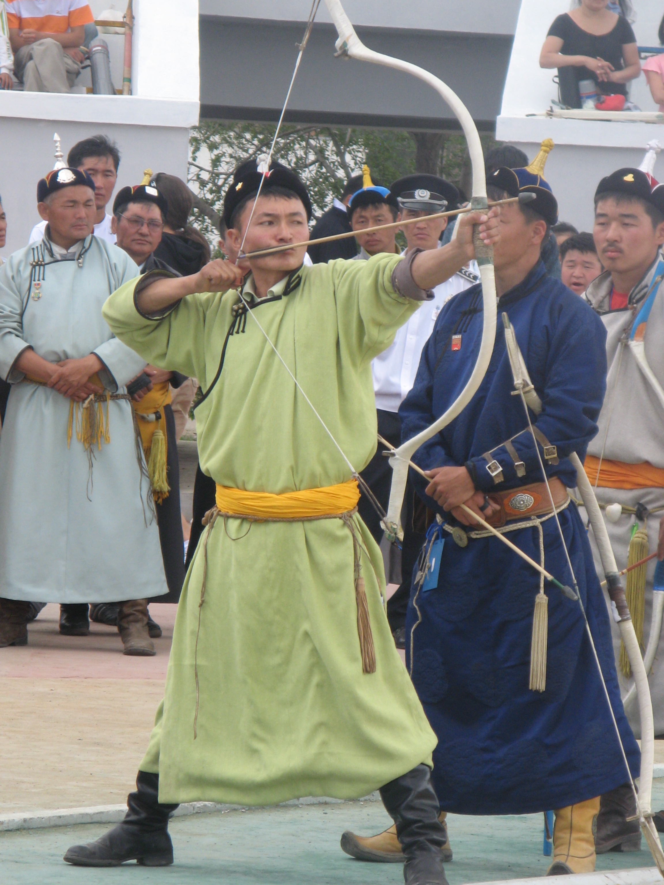 Official flag bearer during the Naadam Festival opening ceremony